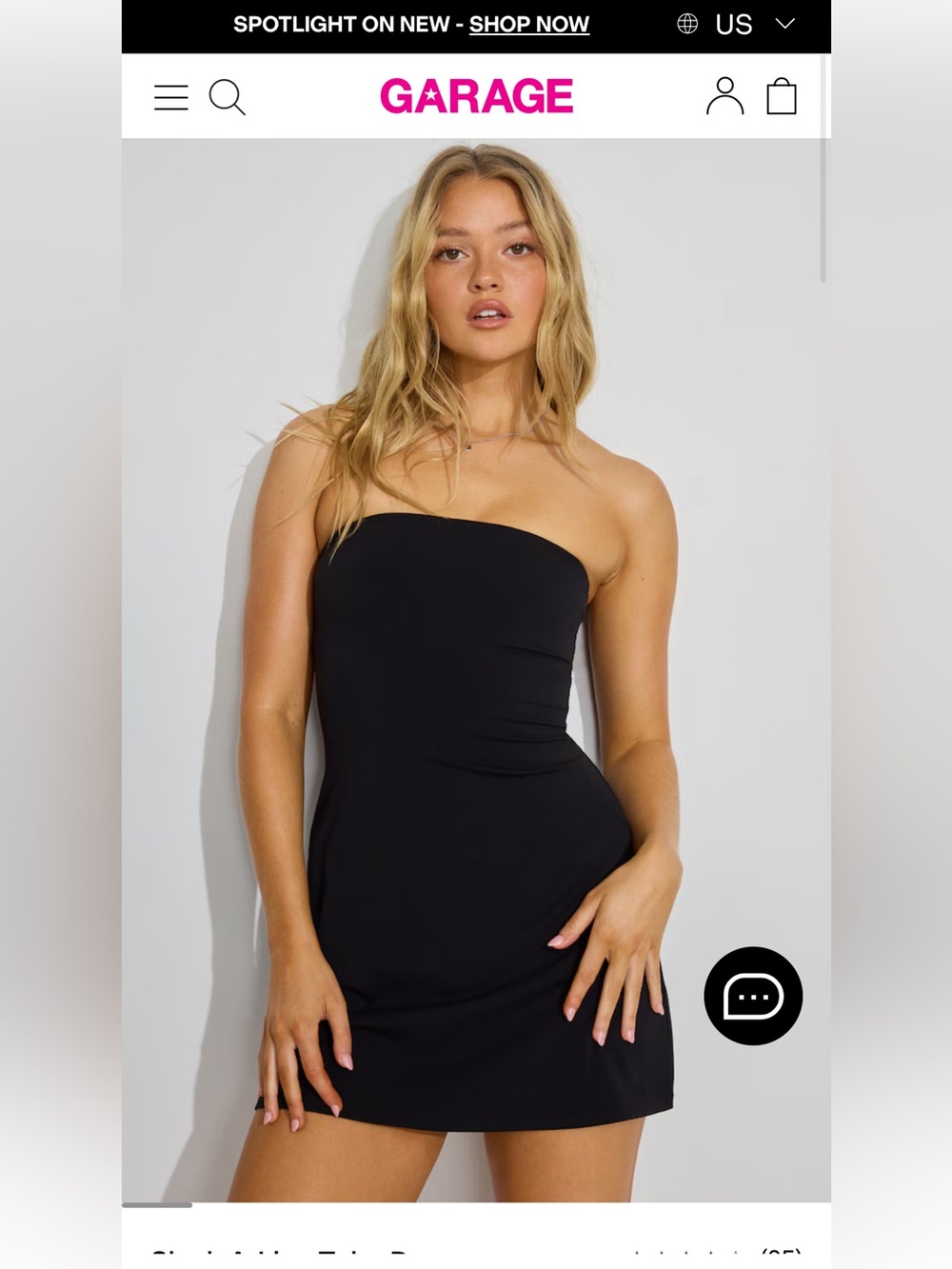 Garage Sleek A-Line Tube Dress NWT